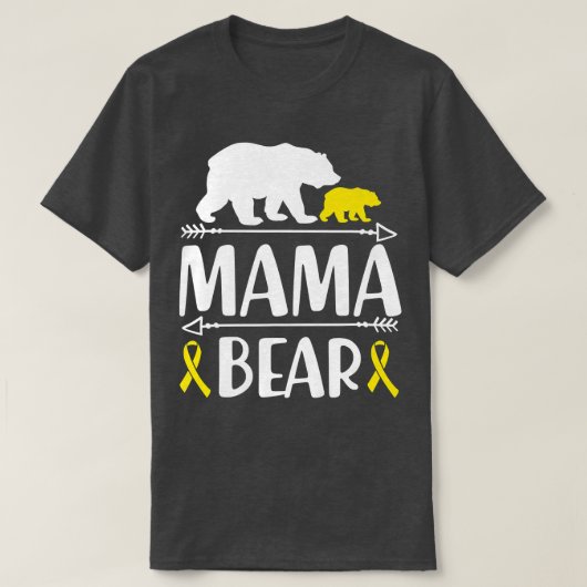 Mama Bären Krebs Bewusstsein Mama eines Krieges T-Shirt (Design vorne)