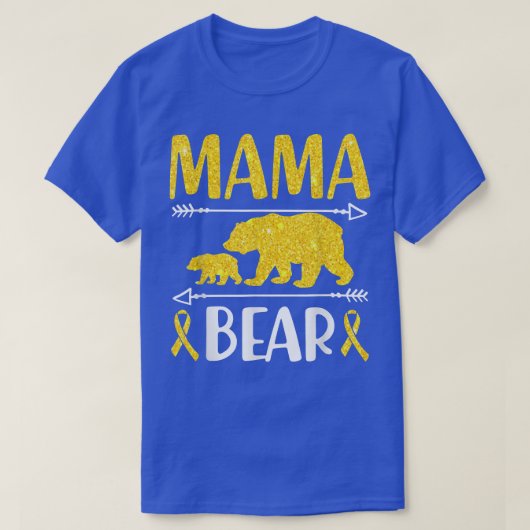 Mama Bären Krebs Bewusstsein Mama eines Krieges T-Shirt (Design vorne)