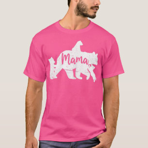 Mama-Bären mit 3 Stöcken, Mama-Bären-Shirt, Mama-M T-Shirt