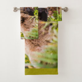 Mama Bären pflegen ihre zwei Jungen, Lake Clark Na Badhandtuch Set