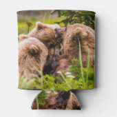 Mama Bären pflegen ihre zwei Jungen, Lake Clark Na Dosenkühler (Rückseite)