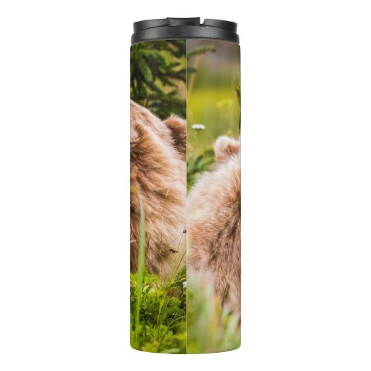 Mama Bären pflegen ihre zwei Jungen, Lake Clark Na Thermosbecher (Rückseite)