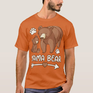 Mama Bären Shirt für Frauen, Frauen Mama Bären Hem