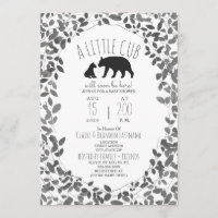 Mama + Bärenkub Schwarz + White Foliage Babydusche
