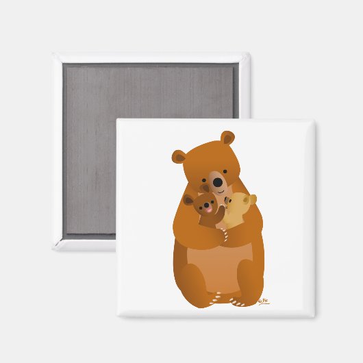 Mama-Bärenmagnet Magnet (Vorderseite/Rückseite)