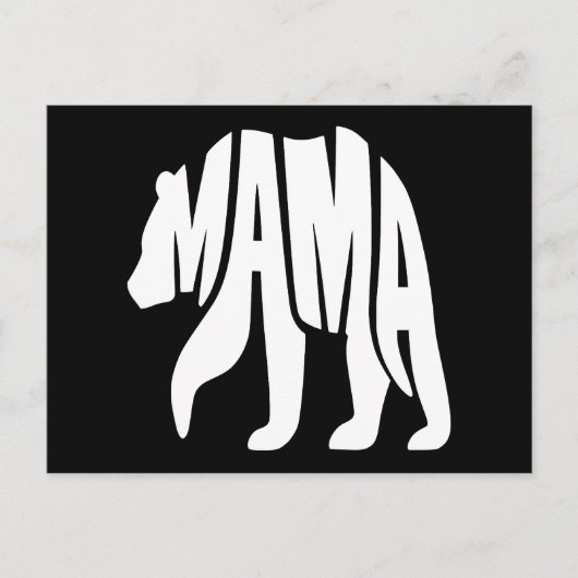 Mama Bärin Feiertagspostkarte (Vorderseite)