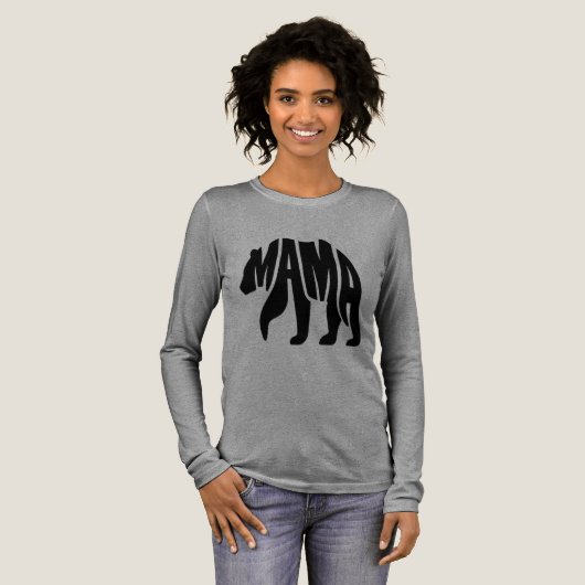 Mama Bärin Tri-Blend Shirt (Volle Vorderseite)
