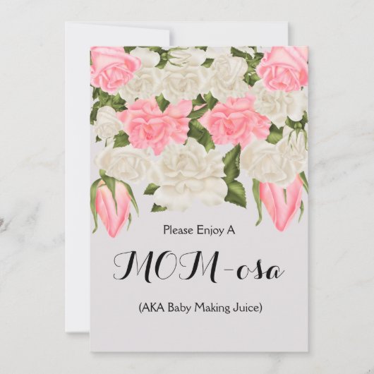 Mama-Barzeichen für Baby-Dusche Einladung (Vorderseite)