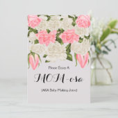 Mama-Barzeichen für Baby-Dusche Einladung (Stehend Vorderseite)