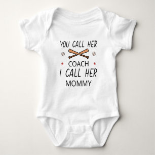 Mama Baseball Coach Muttertag der Baseball-Mama Baby Strampler
