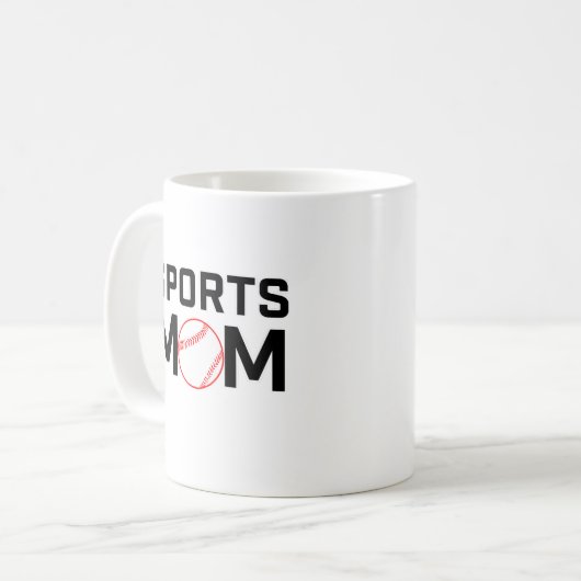 Mama Baseball Design Kaffeetasse (Vorderseite Links)