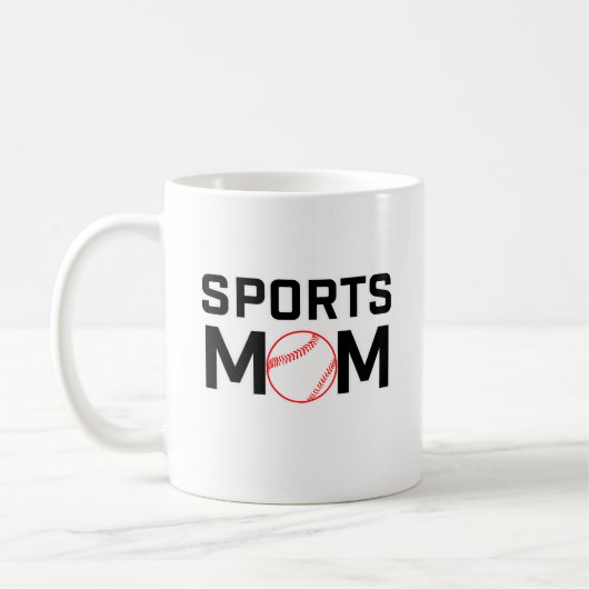 Mama Baseball Design Kaffeetasse (Links)