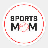 Mama Baseball Design Sticker (Vorderseite)