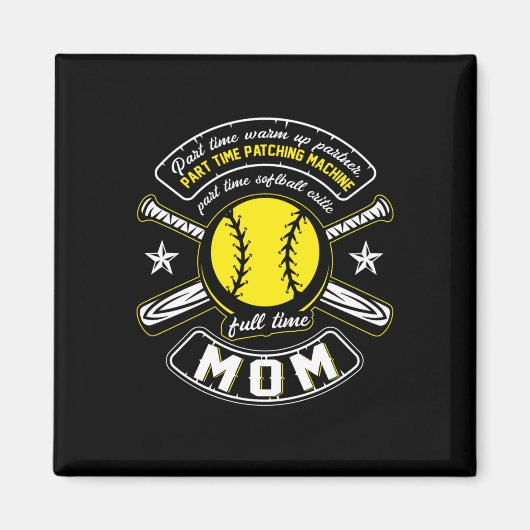 Mama-Baseball für Teilzeitpatchmaschine Magnet (Vorne)