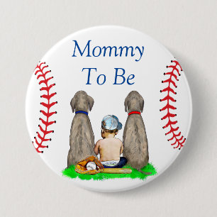 Mama Baseball Kinderdusche Button