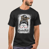 Mama Baseball Leben mit Leopard und Messing T-Shirt (Vorderseite)