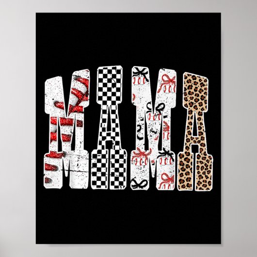 Mama Baseball-Saison Happy Game Day Trendig Lustig Poster (Vorne)
