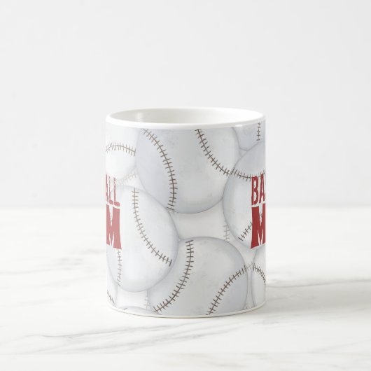 Mama Baseball Typografie Niedlich Kaffeetasse (Mittel)