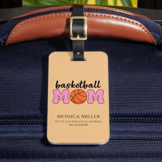Mama Basketball Mütter Tag Persönlich Gepäckanhänger (Vorderseite Insitu 2)