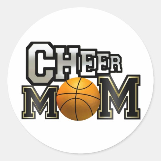 Mama (Basketball) Runder Aufkleber (Vorderseite)