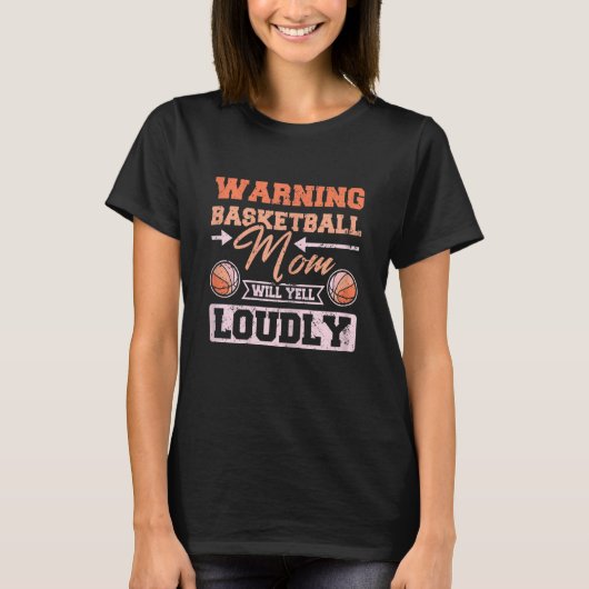 Mama Basketball wird laut schreien T-Shirt (Vorderseite)