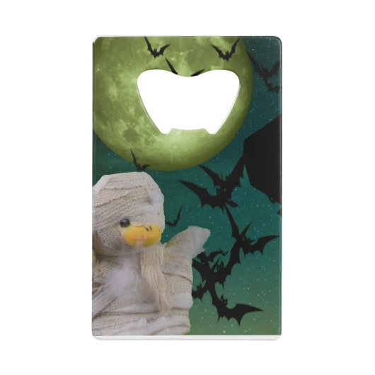 Mama, Bat & Moon Halloween Geldbeutel Flaschenöffner (Vorderseite)