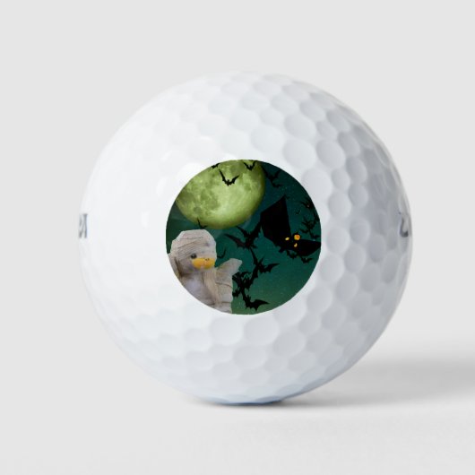 Mama, Bat & Moon Halloween Golfball (Vorderseite)