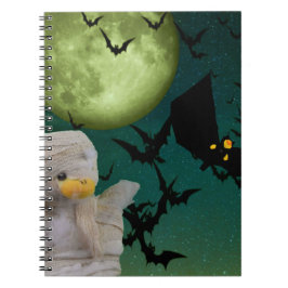 Mama, Bat & Moon Halloween Notizblock