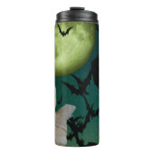 Mama, Bat & Moon Halloween Thermosbecher (Vorderseite)