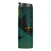 Mama, Bat & Moon Halloween Thermosbecher (Nach rechts gedreht)