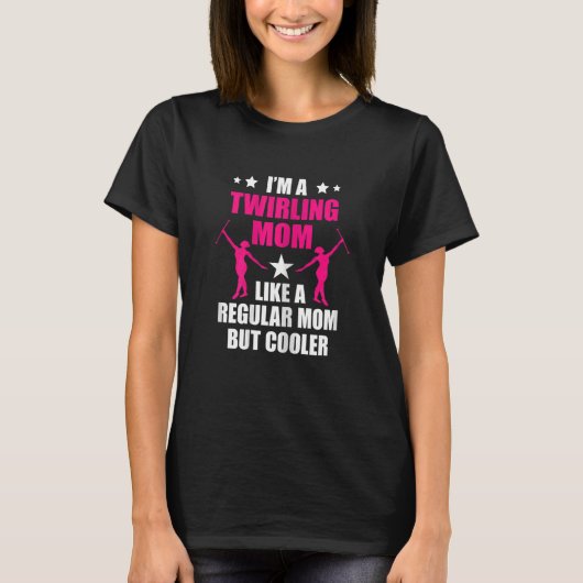 Mama Baton Twirling Baton Twirler G T-Shirt (Vorderseite)