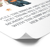 Mama Bauch Unterwäsche Pumpkin Rustic Baby Dusche Poster (Ecke)