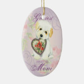 Mama Baumwollde Tulear Heart Keramik Ornament (Rechts)