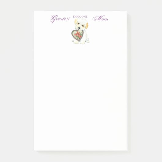 Mama Baumwollde Tulear Heart Post-it Klebezettel (Vorderseite)