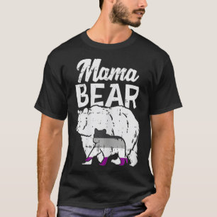 Mama Bear Ace Flag LGBTQ Mama für Frauen in asexue T-Shirt