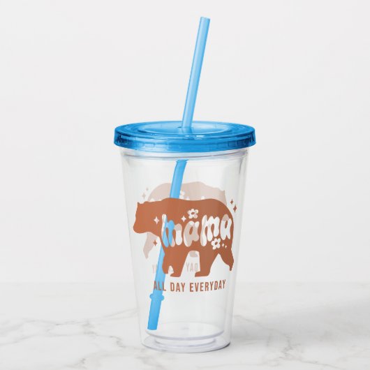 Mama Bear Acryltrinkbecher (Rückseite)