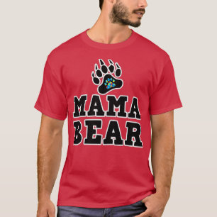 Mama Bear and Baby Bear Paw Autiseness Versi T-Shirt