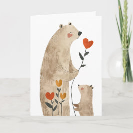 Mama Bear and Cub with Foto Mother Day Karte