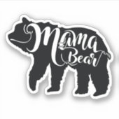 Mama Bear Aufkleber (Vorderseite)