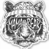 Mama Bear Aufkleber (Vorderseite)