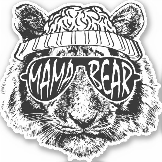 Mama Bear Aufkleber (Vorderseite)