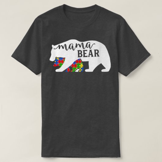 Mama Bear Autism Awareness Montag Premium T-Shirt (Design vorne)