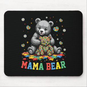 Mama Bear Autism Mama Oma Autism Awareness Sup Mousepad