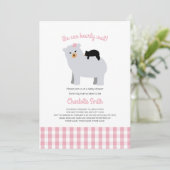 Mama Bear Baby Bear Baby Dusche Einladung (Stehend Vorderseite)