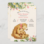 Mama Bear Baby Bear Dusche Einladung (Vorne/Hinten)
