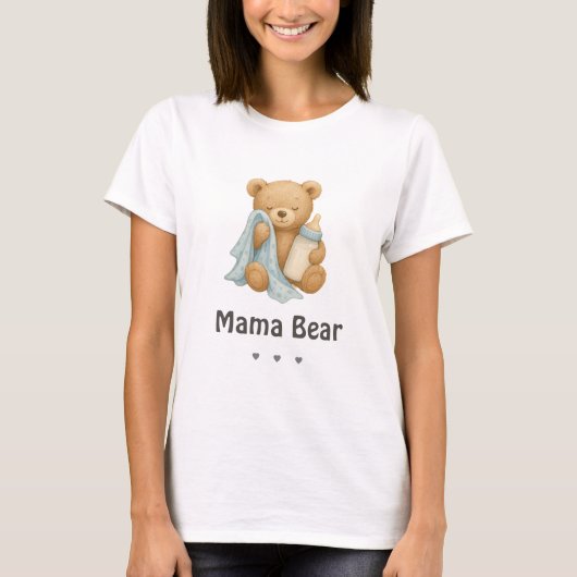 Mama Bear Baby Dusche T - Shirt (Vorderseite)