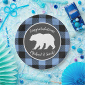Mama Bear Baby Dusche Woodland Lodge Boy Blue Pappteller (Party)
