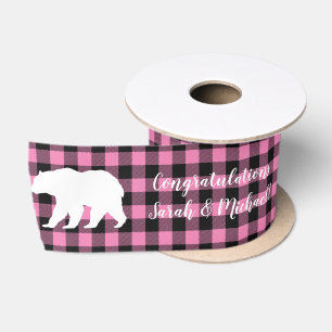 Mama Bear Baby Dusche Woodland Lodge Boy Blue Satinband