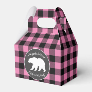 Mama Bear Baby Dusche Woodland Lodge Girl Pink Geschenkschachtel