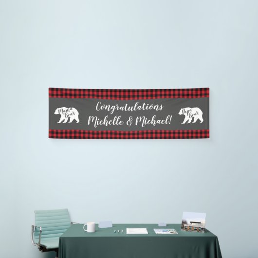 Mama Bear Baby Shower Woodland Lodge Banner (Messeveranstaltung)